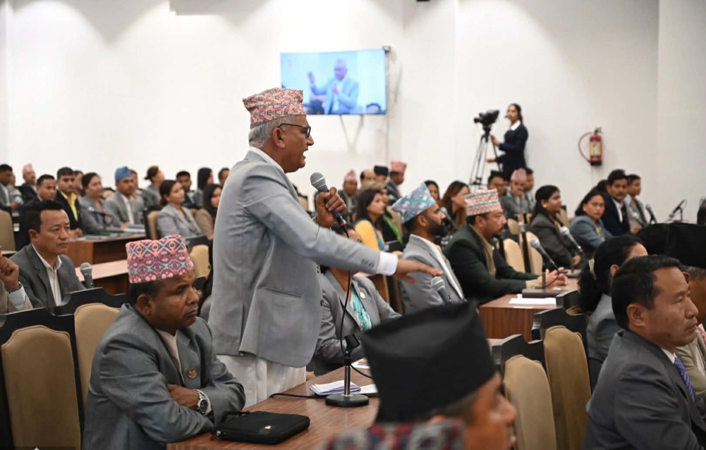 प्रतिनिधिसभा पहिलो बैठकमै एमालेको मागः 'ओली र लेखकलाई तत्काल रिहाइ गर्न  गरियोस्'