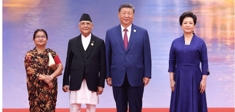 चीनको सैन्य परेडमा ओली