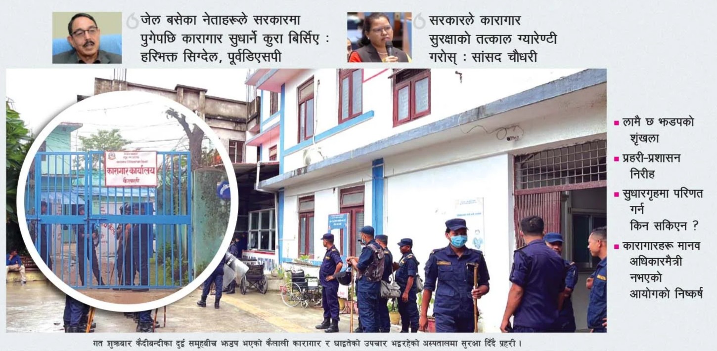 हाम्रा कारागार, साँघुरो कोठा कैदीबन्दीको उकुसमुकुस