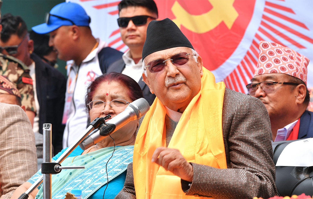 प्रधानमन्त्री खान नपाएर माधव नेपाल हर्‍याकहर्‍याक गर्दैछन्ः ओली 