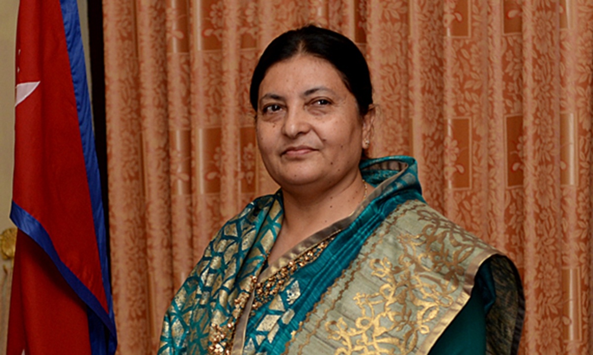 पूर्वराष्ट्रपति भण्डारी चीन जाँदैः ग्लोबल गभर्नेन्स फोरमलाई सम्बोधन गर्ने