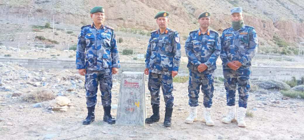 सशस्त्र प्रहरीद्धारा उत्तरी सिमा स्तम्बको अवलोकन 