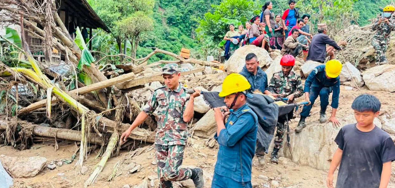 रोल्पाको पहिरोमा ज्यान गुमाउनेको संख्या १० पुग्योः आझै तीन बेपत्ता 