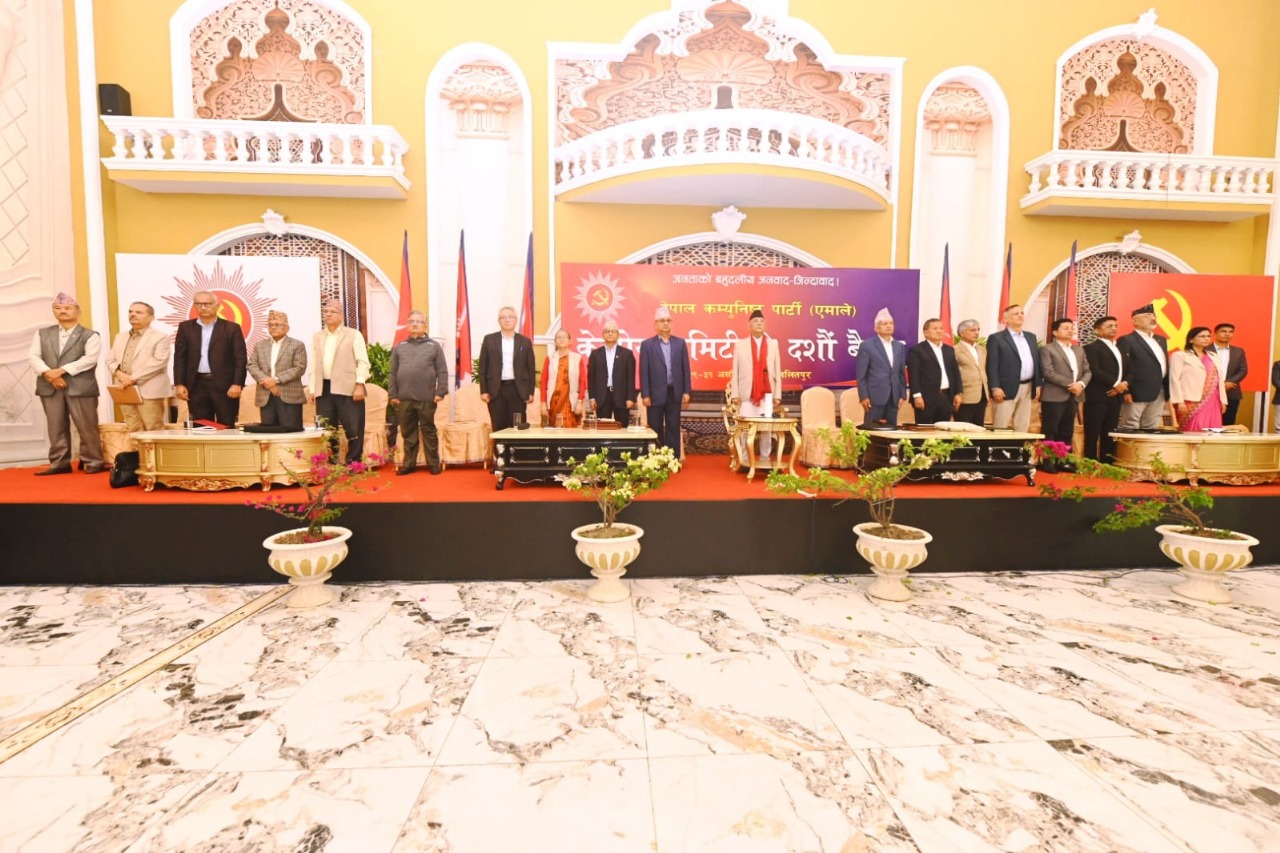 तस्बीरमा एमालेको दशौं बैठक